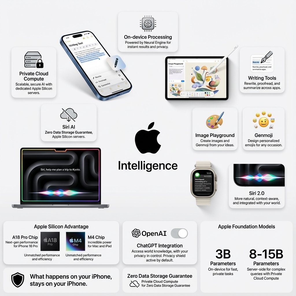 Logo et présentation de Apple, acteur majeur de l’intelligence artificielle et développeur de modèles de langage avancés