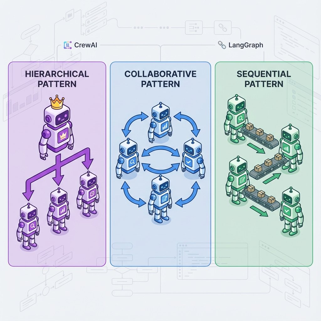 Schéma illustrant les architectures multi-agents et leur coordination dans les systèmes d’agents d’intelligence artificielle