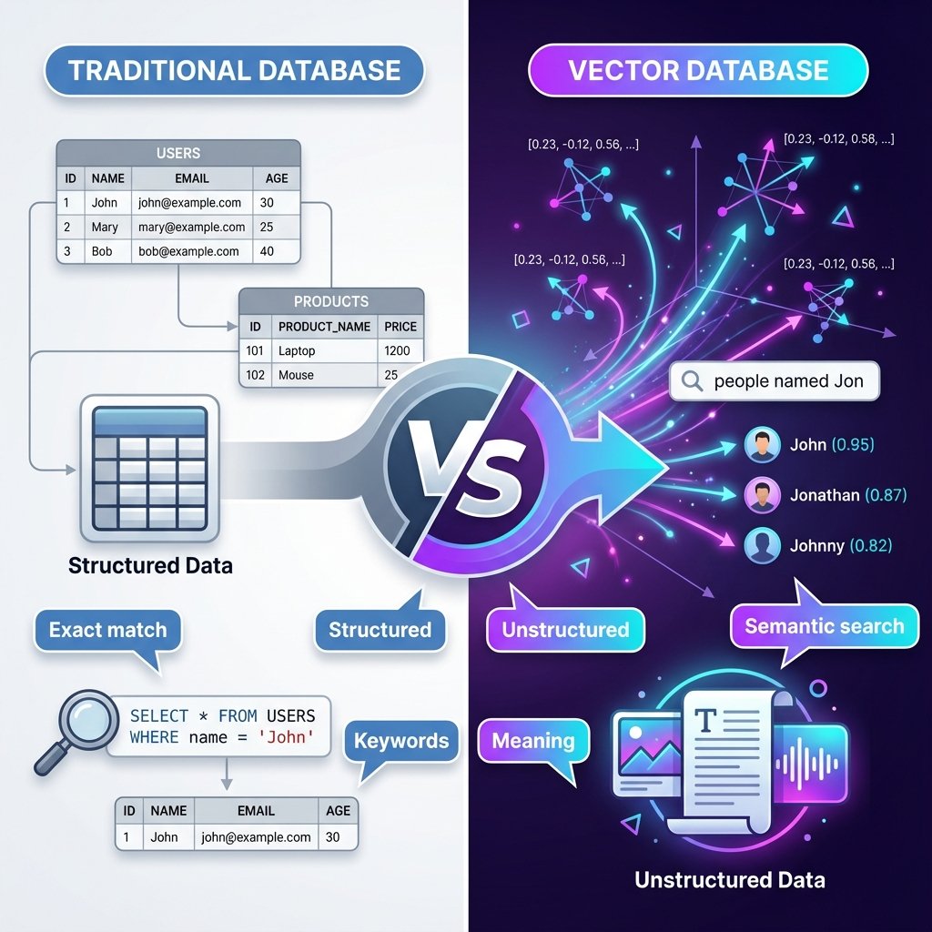 Comparaison Bases Vectorielles vs Traditionnelles