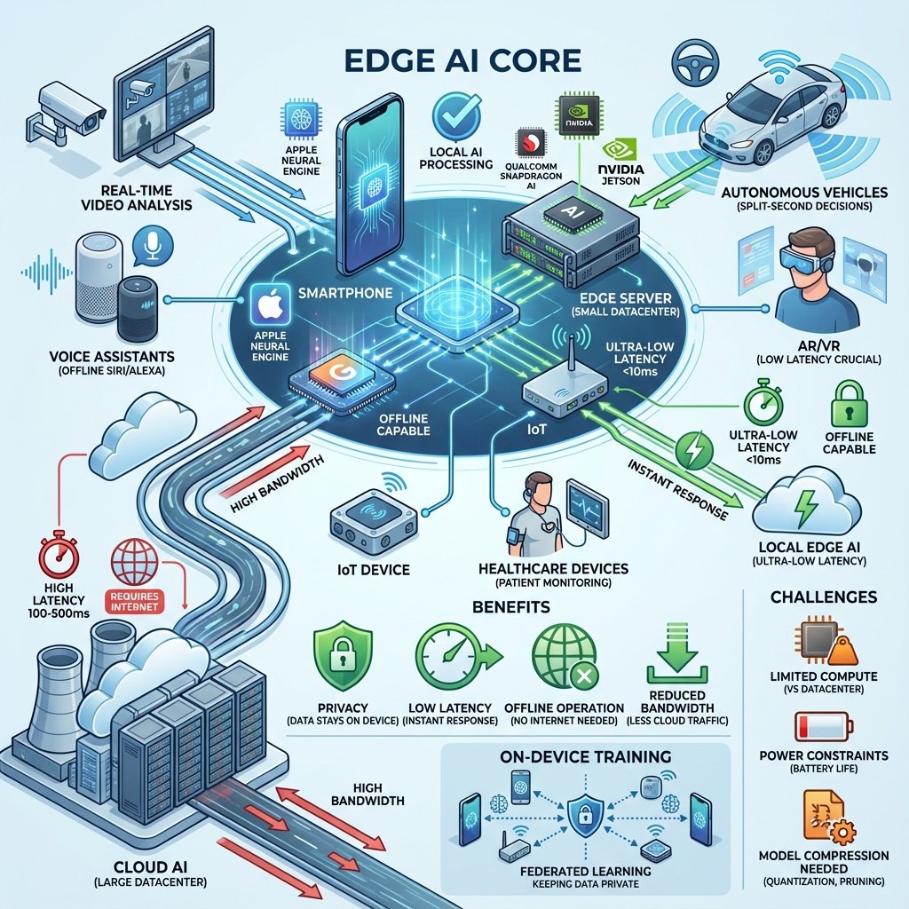 Illustration détaillée de l’Edge AI pour l’exécution locale de modèles