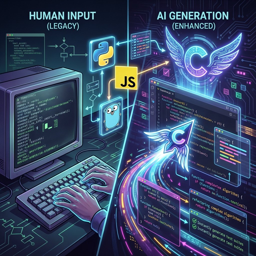 Illustration détaillée de la génération de code avec intelligence artificielle