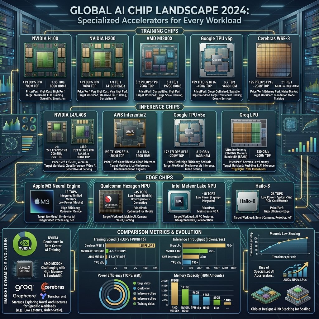 Illustration du matériel et infrastructure pour l’IA : les puces spécialisées pour l’intelligence artificielle