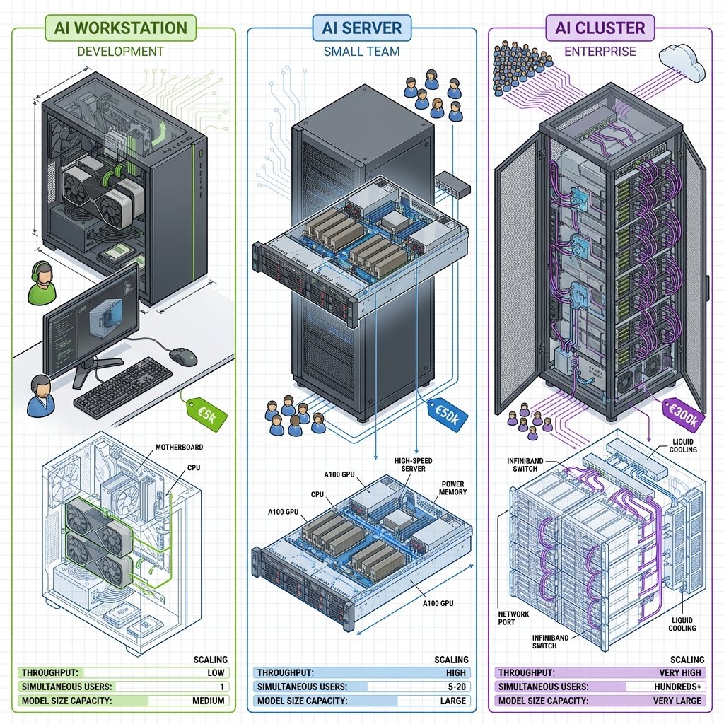 Illustration du matériel et infrastructure pour l&rsquo;IA : les architectures matérielles optimisées pour l&rsquo;IA
