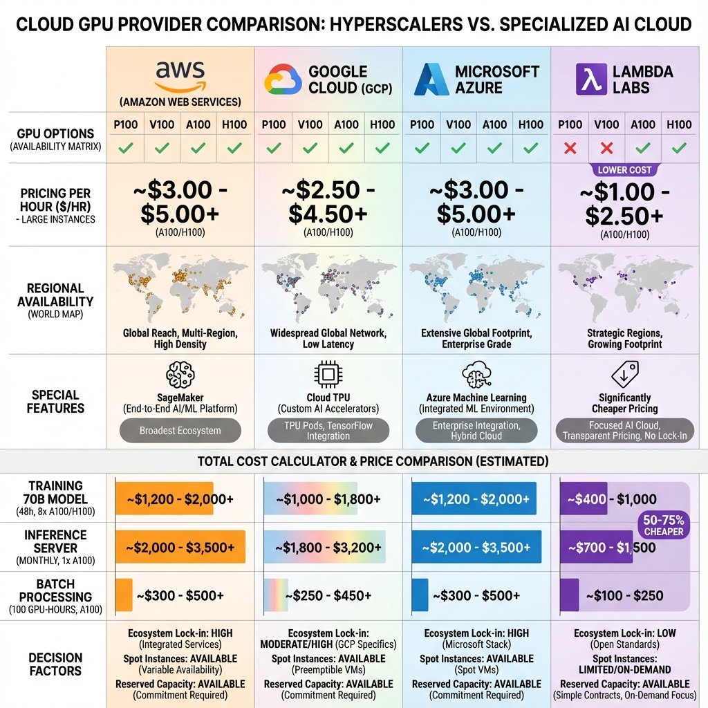 Illustration du matériel et infrastructure pour l&rsquo;IA : les solutions cloud pour l&rsquo;entraînement de modèles IA