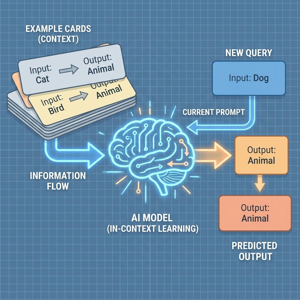 Illustration détaillée de l’apprentissage en contexte (in-context learning)