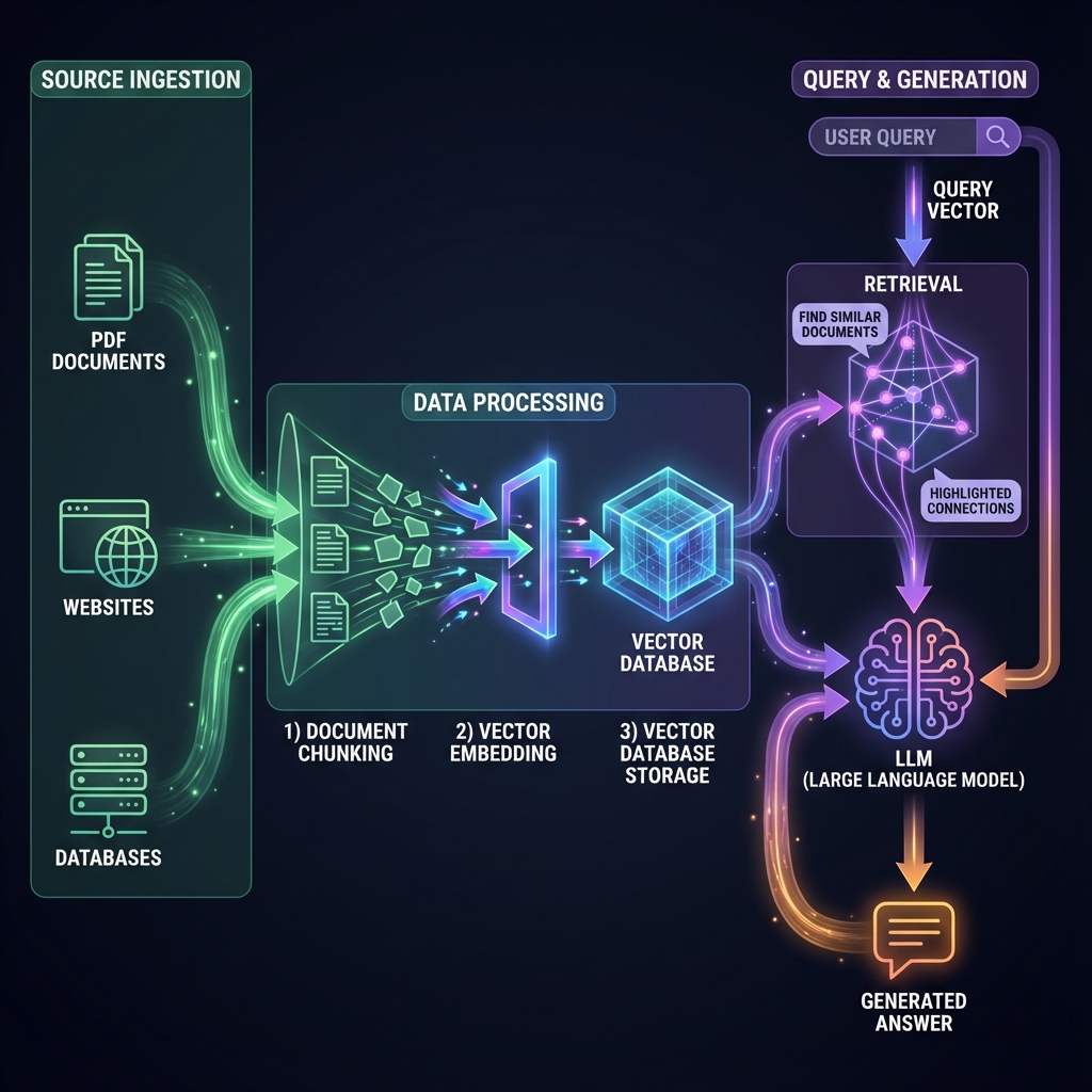 Diagramme d&rsquo;architecture LangChain illustrant l&rsquo;implémentation RAG avec LangChain pour le développement d&rsquo;applications IA