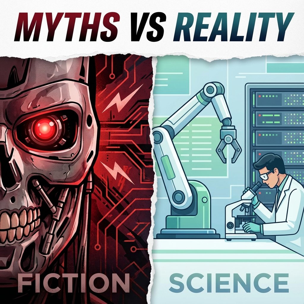 Illustration détaillée du concept mythes sur l’ia en intelligence artificielle avec exemples pratiques et schémas explicatifs