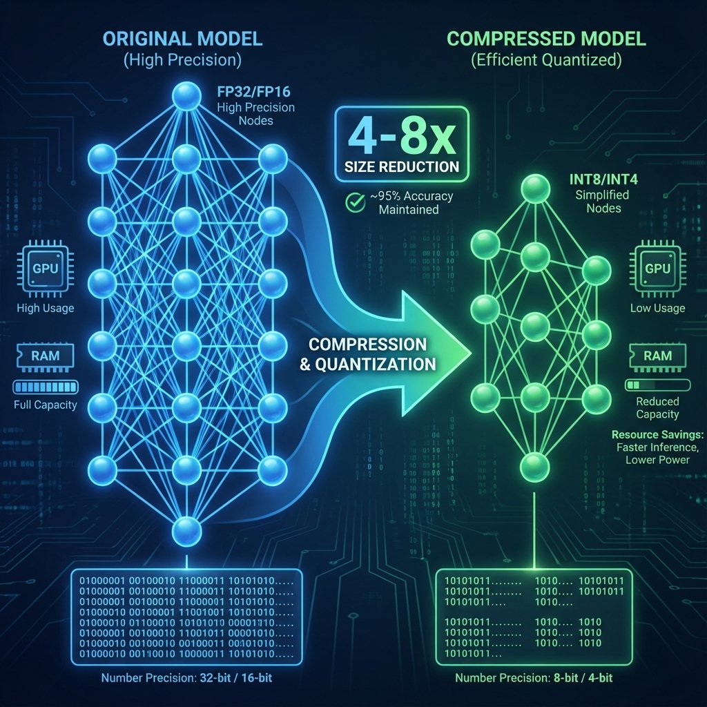 Illustration détaillée de la quantification pour optimiser les modèles d’IA