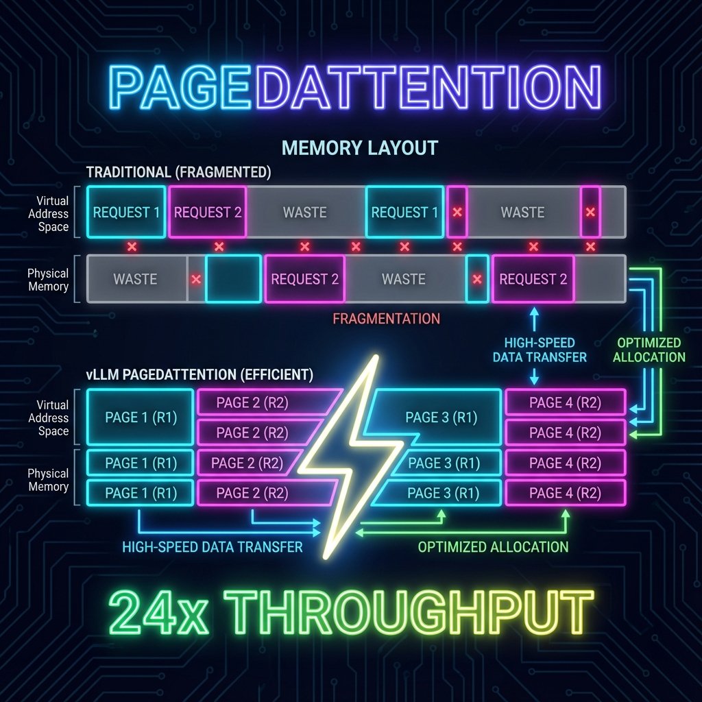 Illustration détaillée de vLLM pour l&rsquo;inférence optimisée de modèles